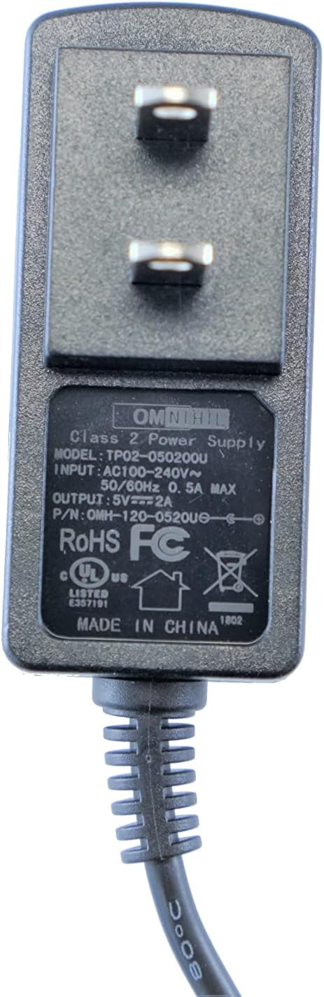 [UL Listed] OMNIHIL 8 Feet Long AC/DC Adapter Compatible with ACCUTECK ShipPro 110lbs x 0.1 oz. Digital Shipping