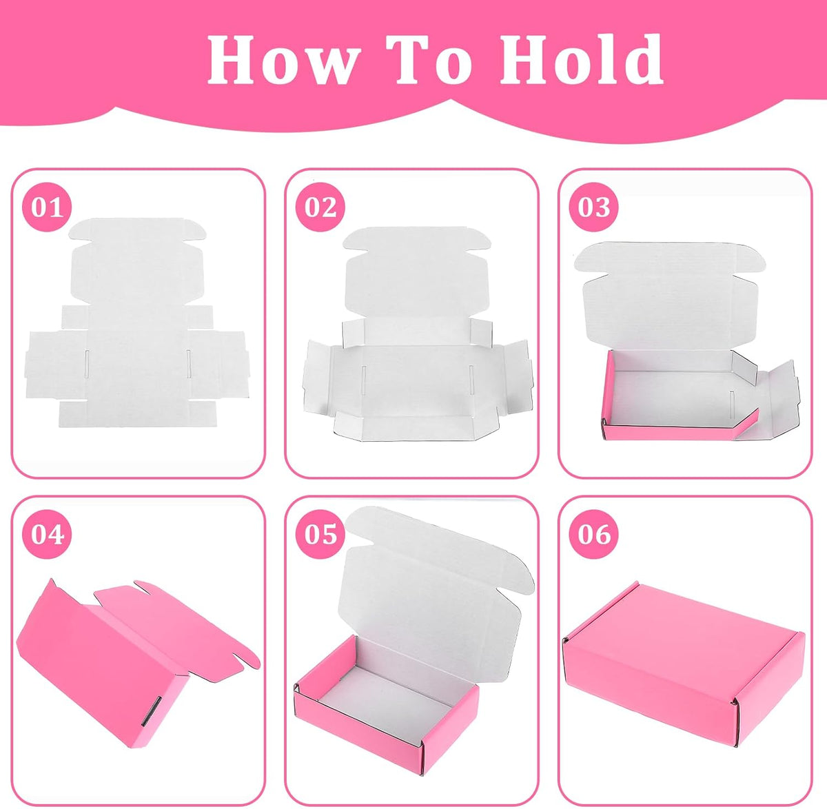 50 Packs Shipping Boxes Cardboard Corrugated Mailer Packaging Boxes for Small Business Cute Small Box Cardboard