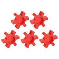 uxcell 5pcs L75 Jaw Coupling Insert, Urethane Flexible Solid Type Jaw Coupling Center Insert for L Jaw Coupling L-Jaw Coupler Set, Red