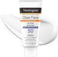 Neutrogena Clear Face Sunscreen Lotion SPF 50, 3 fl. oz | For Acne-Prone Skin, Broad Spectrum UVA/UVB Protection