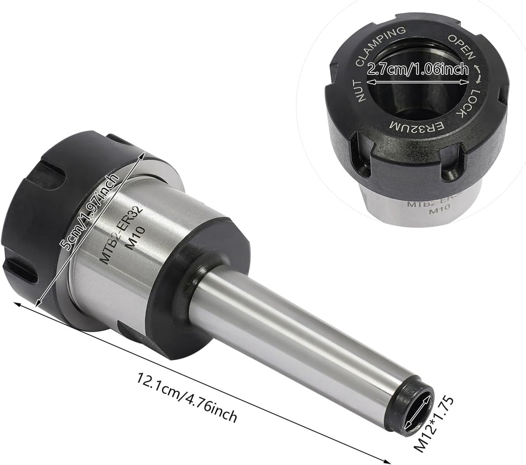 ER32 Collet Chuck Set, 19PCS Spring Collet Kit for CNC Milling