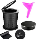Retractable Camping Toilet with Female Urinal | Adjustable Height Portable Toilet for Adults and Kids | Portable