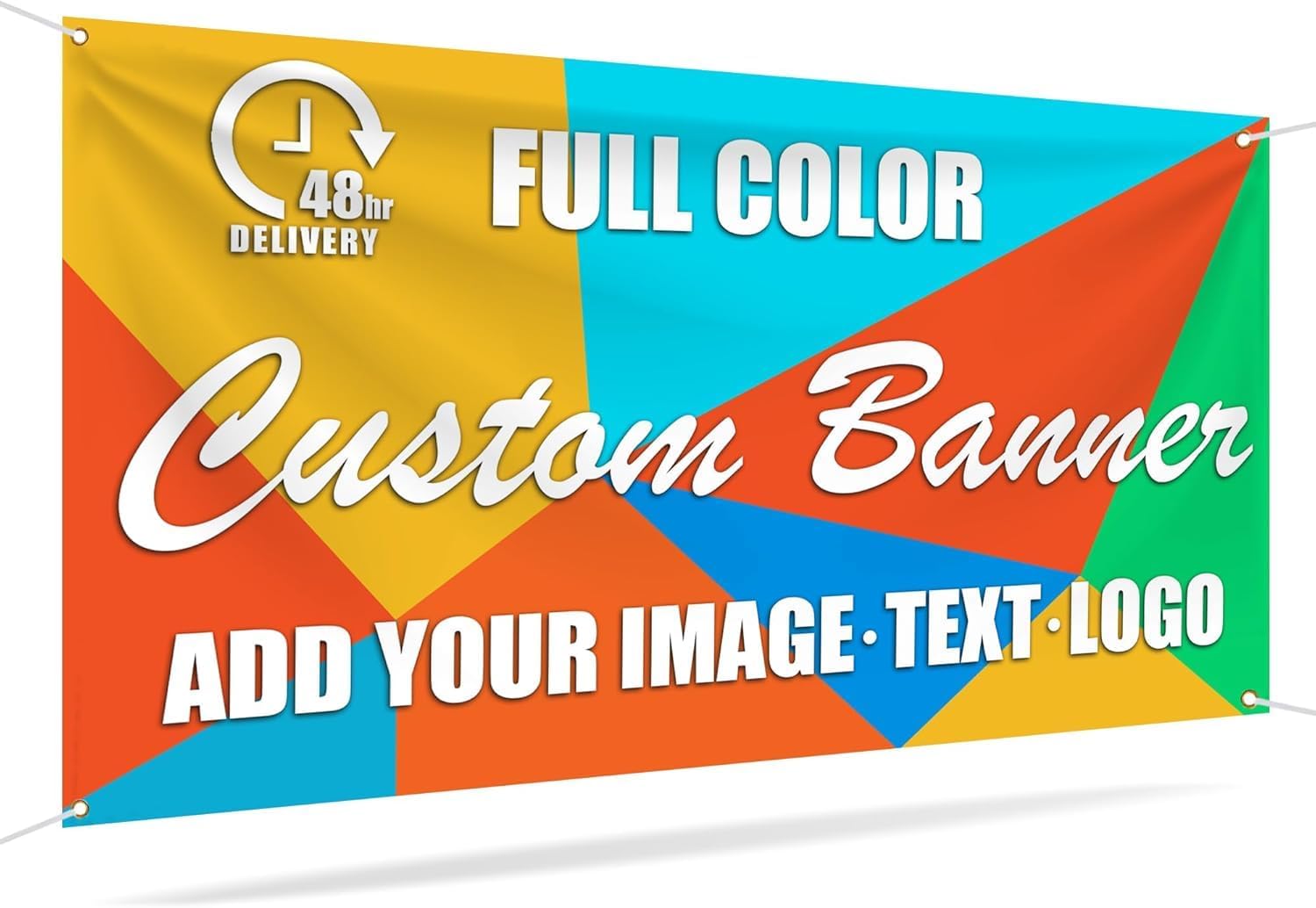 Custom Vinyl Banner-2ft x 4ft Full Color 13oz Banners and Signs Customize for Indoor Outdoor Display, Custom banner |