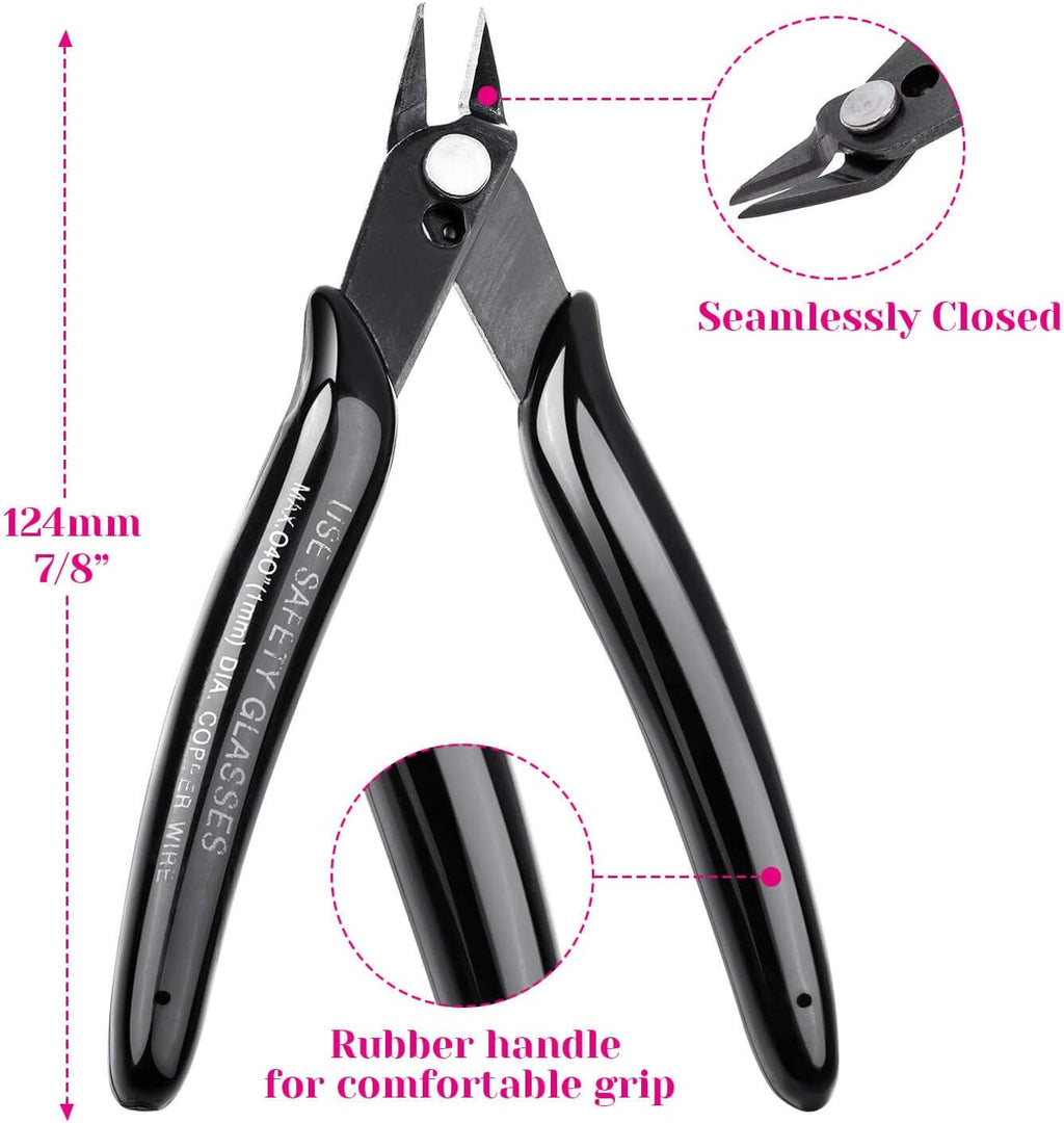 Jewelry Pliers, Cridoz Beading Pliers Set with Needle Nose Pliers, Round Nose Plier and Wire Cutter for Jewelry