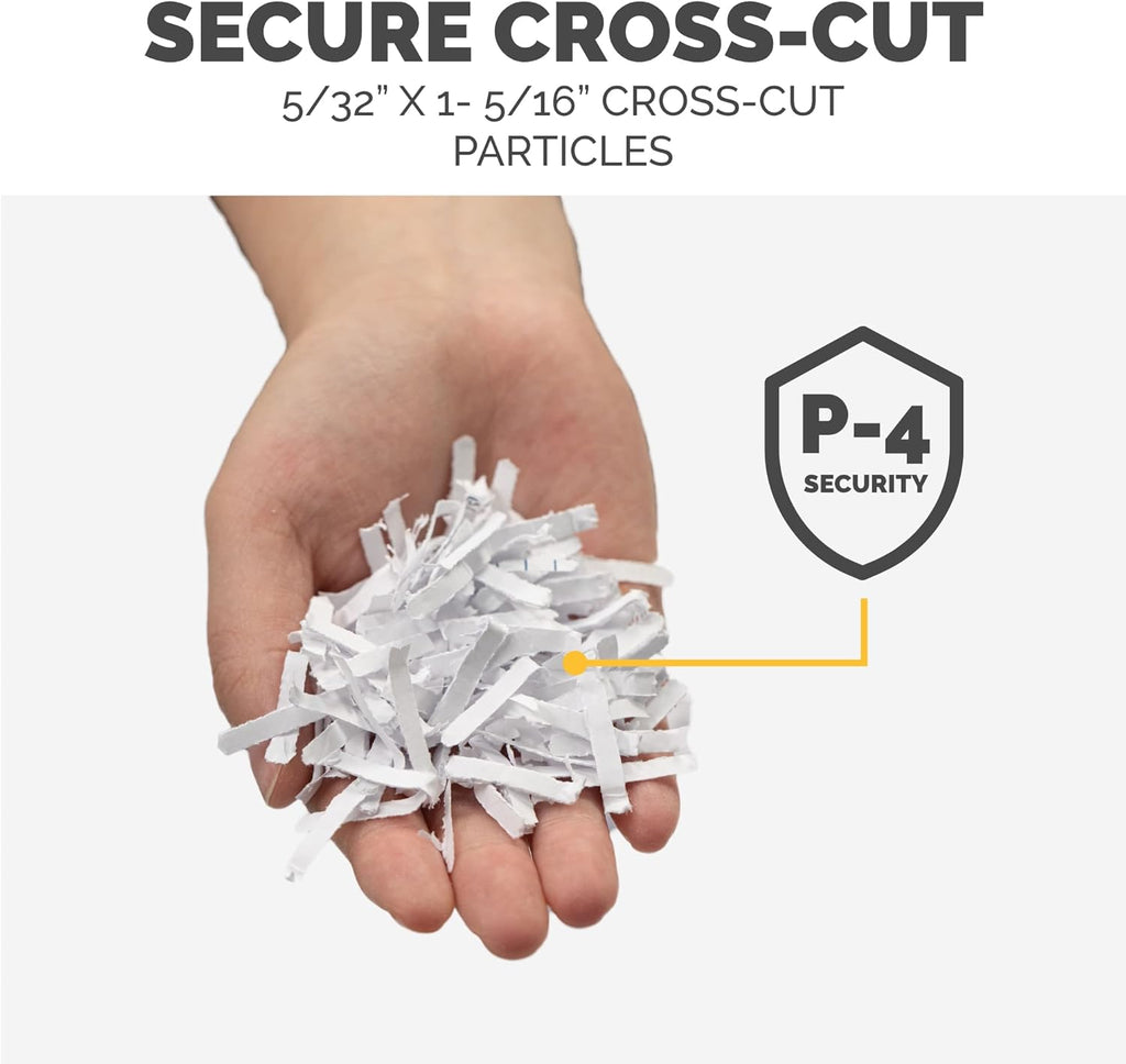 P-40C 8 Sheet Cross-Cut Deskside Paper Shredder for Home Office
