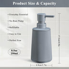 Gray Hand Soap Dispenser for Bathroom and Kitchen