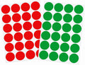 3/4" Round Red & Green Dot Stickers, 1,200 Color Coding Labels