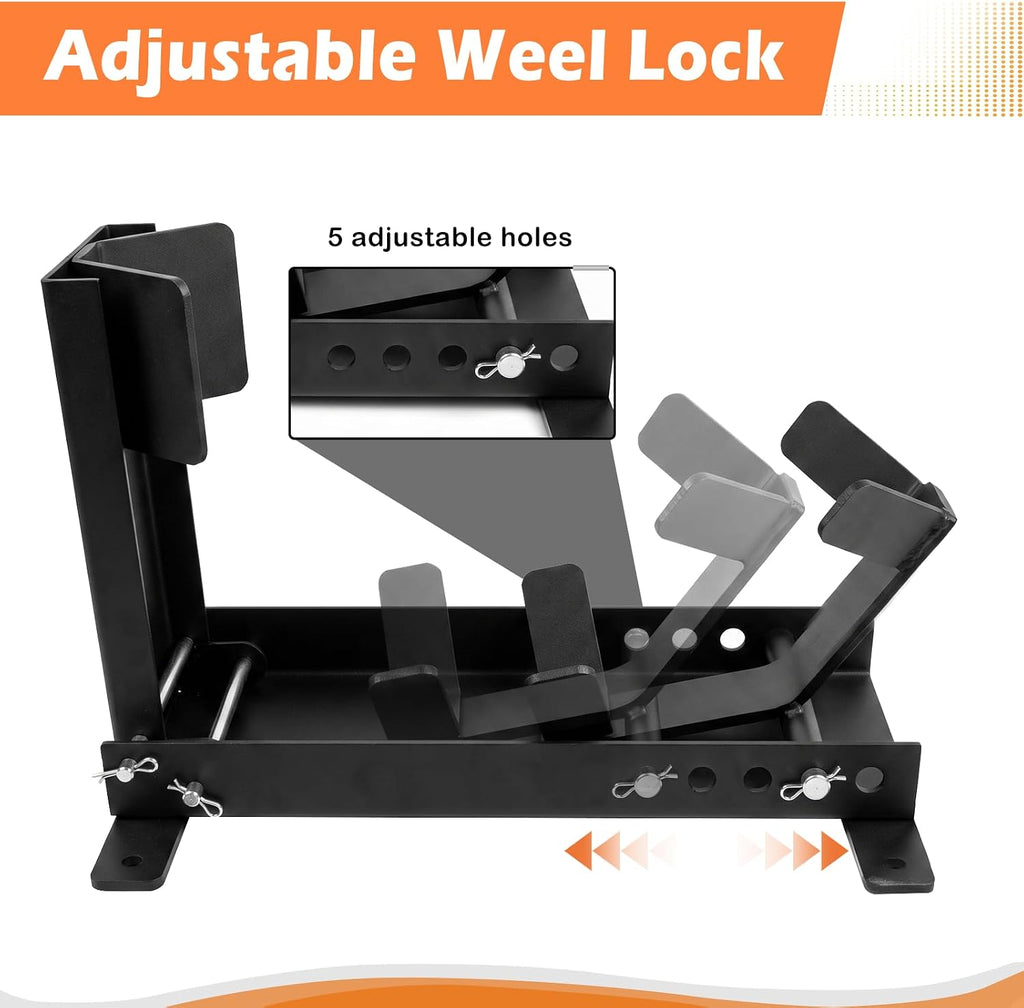 Motorcycle Wheel Chock, Adjustable Front Wheel Stand,15"-22" Wheels
