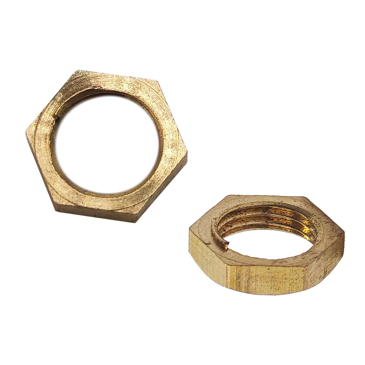 Virello 6Pcs 1/8" NPT Brass Pipe Fitting Hex Lock Nut