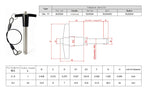 Vitefastening T-Handle Quick Release Pin with Lanyard 3/8x1 inch,2Pcs