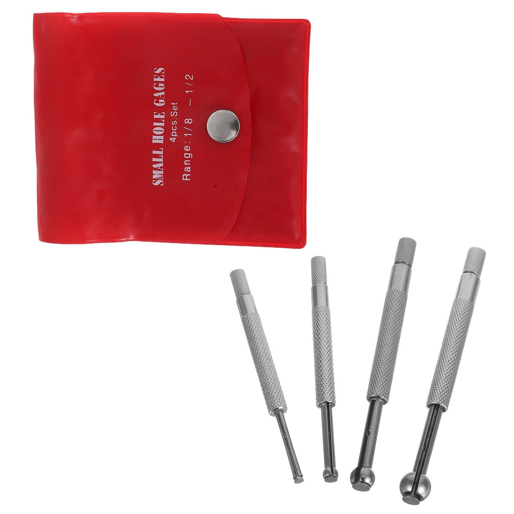 4pcs Adjustable Bore Gauge Set with Steel Flat Head, Precision