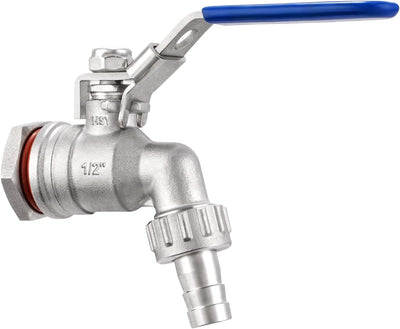 1/2" NPT Stainless Steel Ball Valve Weldless Bulkhead Suitable for Building Home Brew Kettle/Mash Tun