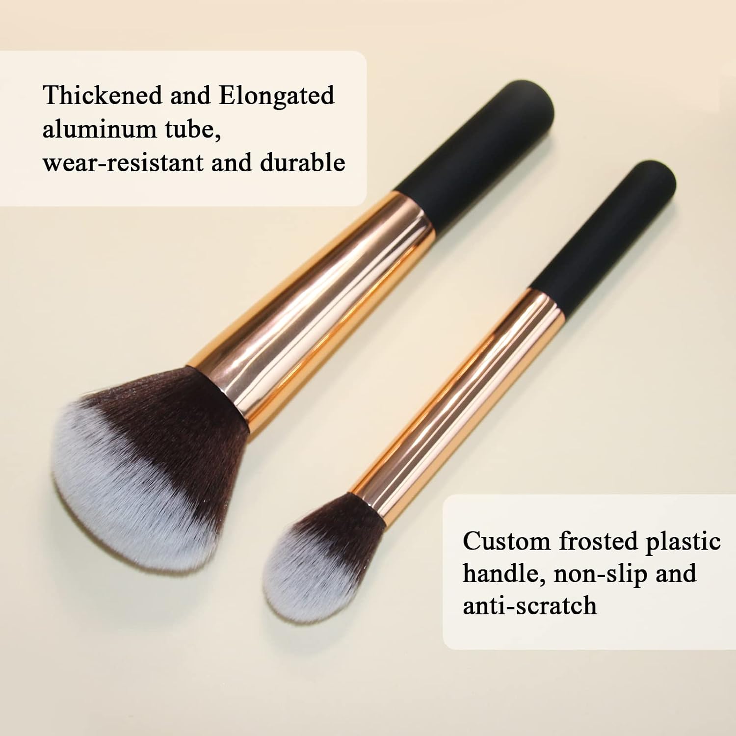 Makeup Brushes, Large Powder Brush & Foundation Brush Flawless Finish | for Highlighter, Loose Powder, Blush, Cream