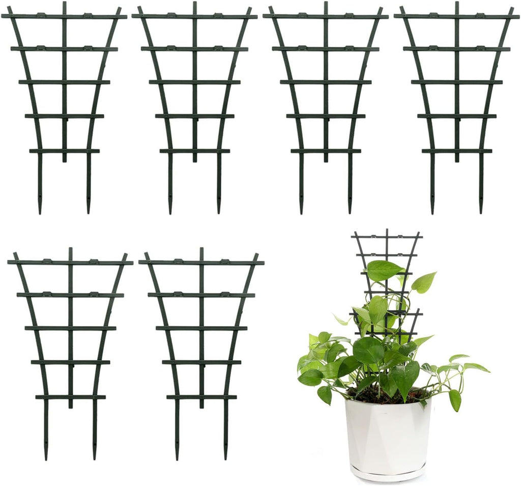 Plant Trellis Indoor, 6Pcs Stackable Plant Trellis for Climbing Plants Indoor, Small Plant Climbing Trellis for