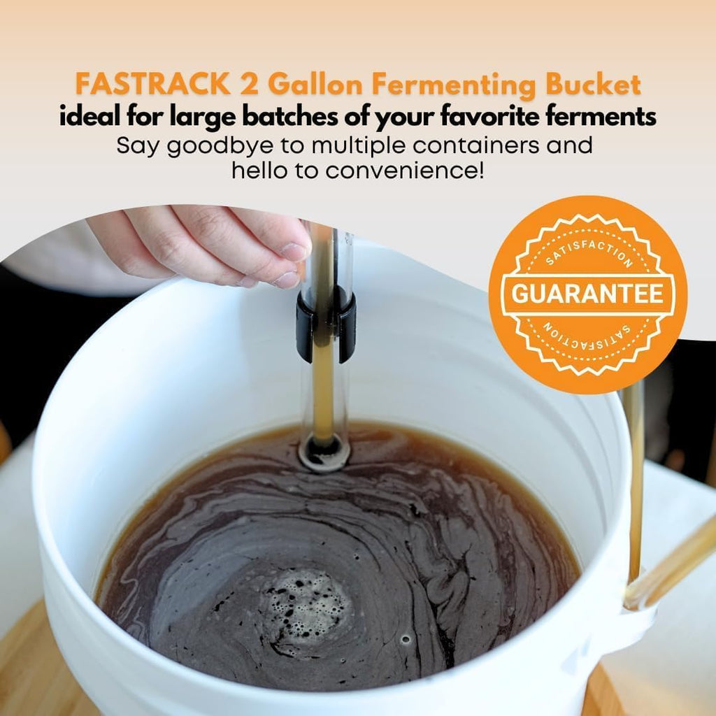 2 Gallon Fermentation Bucket with Lid, Grommet & twin bubble airlock (3 Pack)|HDPE Brew Bucket with Handle &