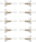 Hoypeyfiy 10Pcs 1/4 Inch Motorcycle Clear Gas Inline Fuel Filter Replacement for Dirt Bike ATV UTV Snowmobile Golf Cart Kawasaki John Deere EZGO with 1/4 Inch Lines