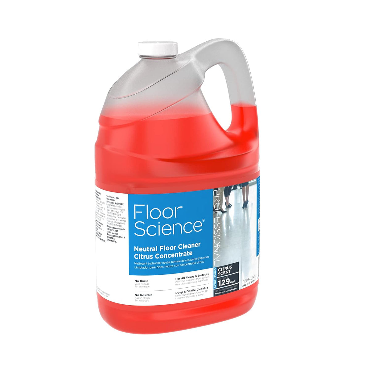 Floor Science Neutral Floor Cleaner, Concentrate, 1 Gallon