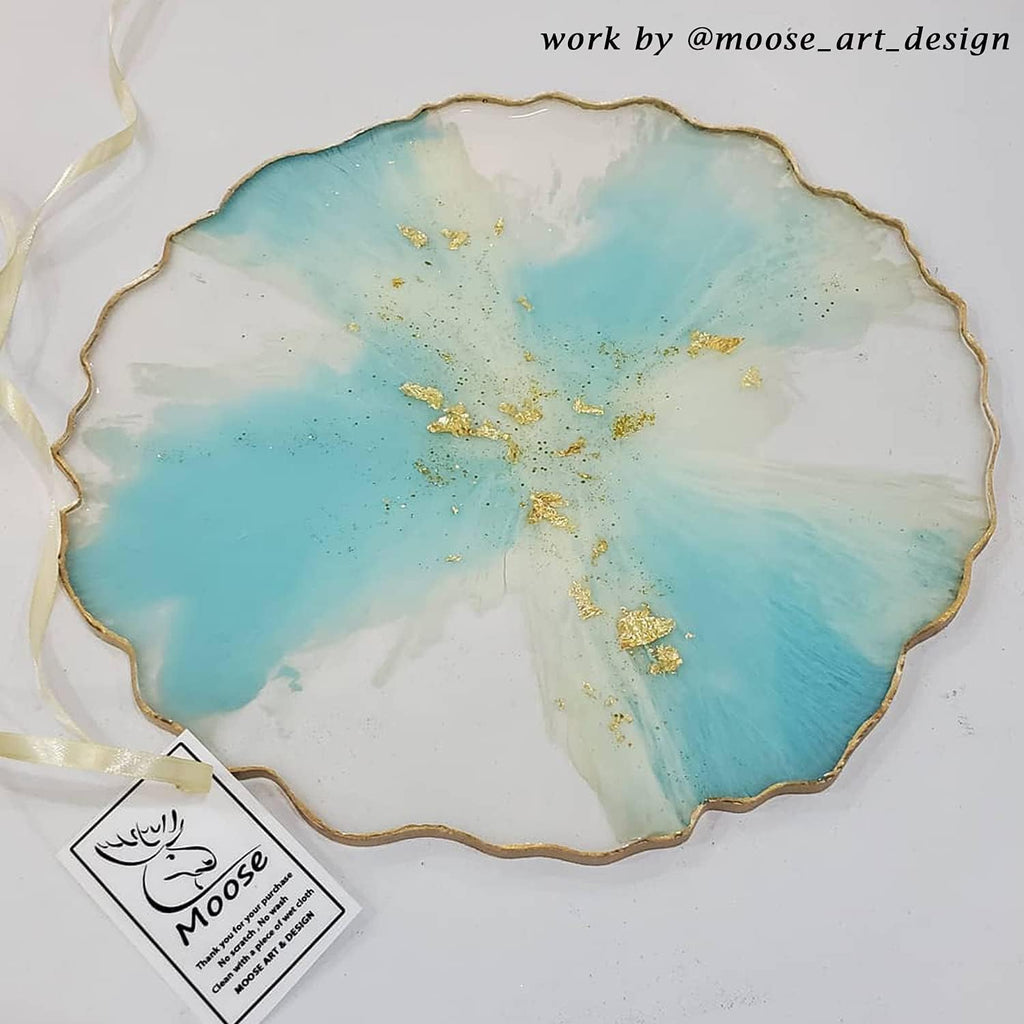 13 inches Large Silicone Tray Mold, Big Geode Silicone Mold for Resin, Irregular Shaped Round Resin Geode Tray Molds