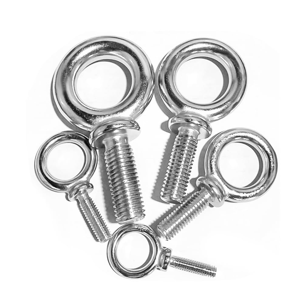 1/2"-13 x 1-1/2" UNC Lifting Shoulder Eye Bolts Marine Grade 10Pack