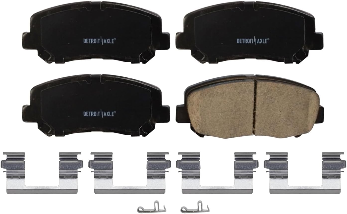 Detroit Axle - Front Brake Kit for 2014-2022 Jeep Cherokee | w/Single Piston Front Caliper, Disc Brake Rotors Ceramic