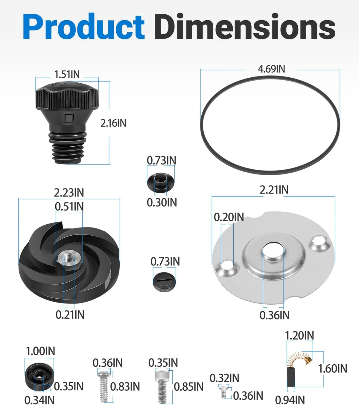 K001247 Pump Rebuild Kit Compatible with Liberty Pumps 331 Series