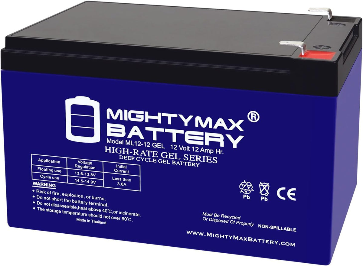 Mighty Max Battery 12V 12AH Gel F2 Replacement Battery Compatible with Medline Strider Micro, Mini