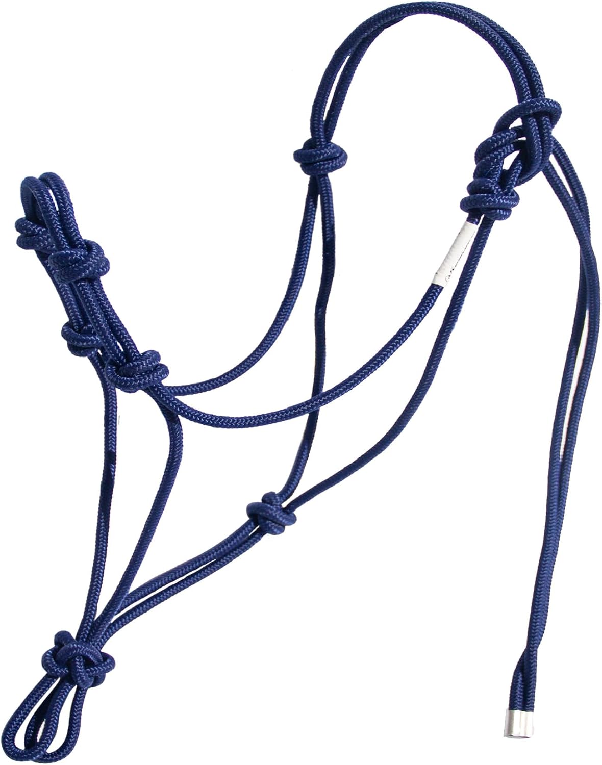 4 Knot Rope Halter for Horses – Strong 1/4″ Stiff Rope Bitless Training Halter,Lightweight & Adjustable