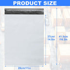 200 Pcs 11x14 Poly Mailers Envelopes Shipping Bags for Clothing or Soft Items, Waterproof Tear-proof White Self Seal