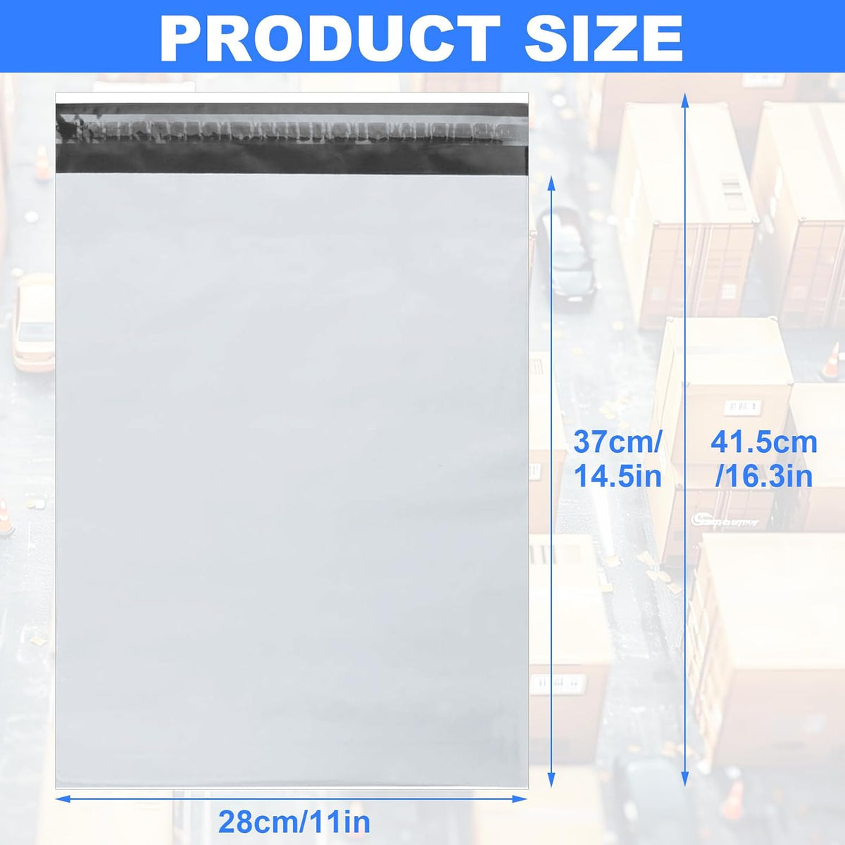 200 Pcs 11x14 Poly Mailers Envelopes Shipping Bags for Clothing or Soft Items, Waterproof Tear-proof White Self Seal