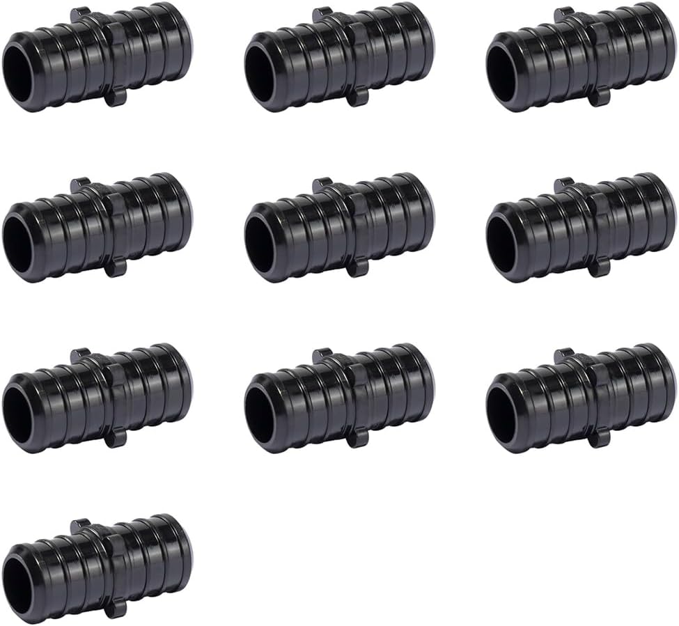 (Pack of 10) Topaipe 3/4 Inch PEX Poly Crimp Coupling