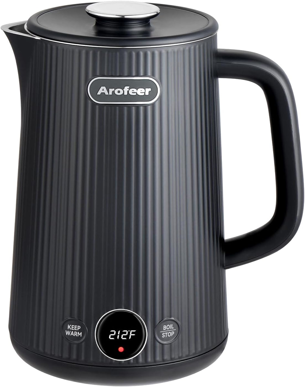 Electric Kettle Temperature Control, 1.7L Stainless Steel Electric Tea Kettle with LED Display, 5 Presets, 4-Hour