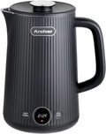 Electric Kettle Temperature Control, 1.7L Stainless Steel Electric Tea Kettle with LED Display, 5 Presets, 4-Hour