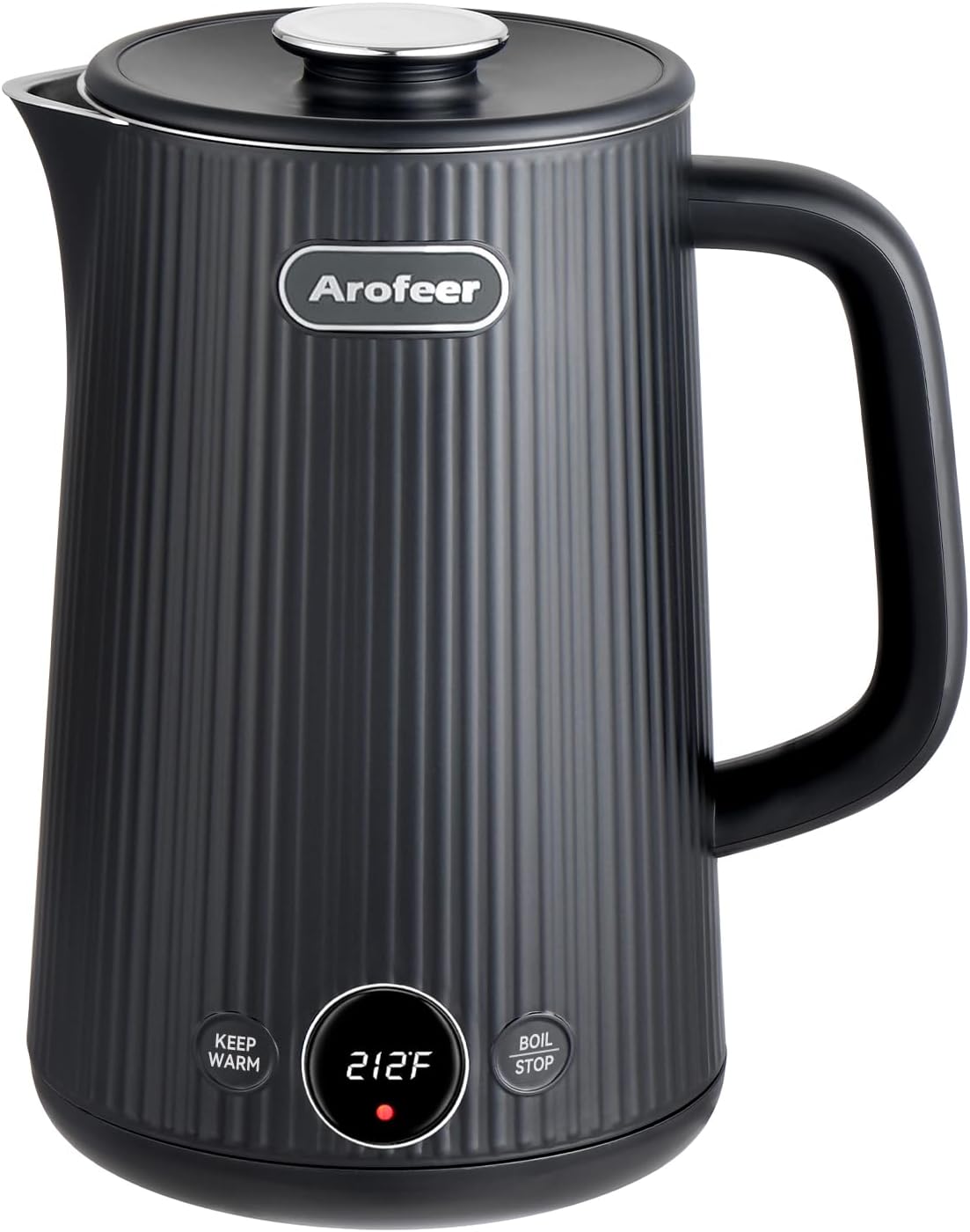 Electric Kettle Temperature Control, 1.7L Stainless Steel Electric Tea Kettle with LED Display, 5 Presets, 4-Hour