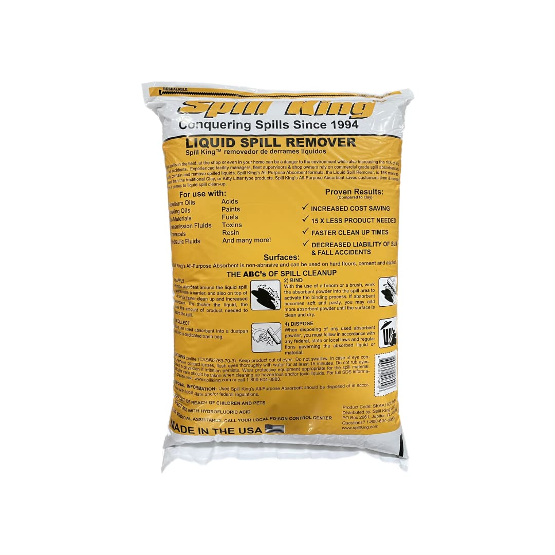 Spill King Absorbent 1.5 CU Ft. Per Bag, Environmentally Safe, Non Abrasive