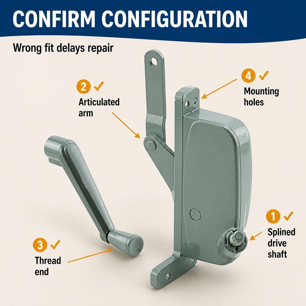 Prime-Line H 3670 Awning Window Operator, Right-Hand, for Pan American (Single Pack)