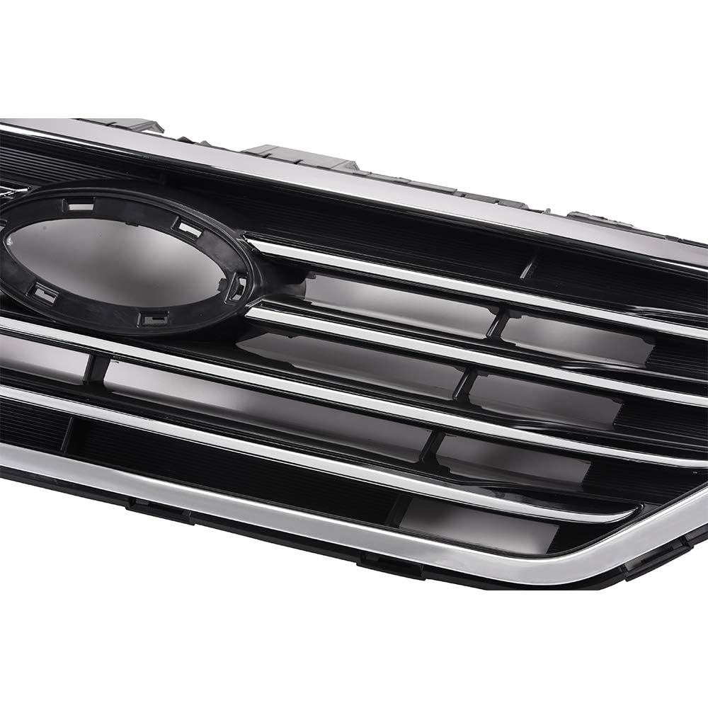 Chrome Front Bumper Upper Grille Grill Insert Fit Sonata 2015-2017 Black
