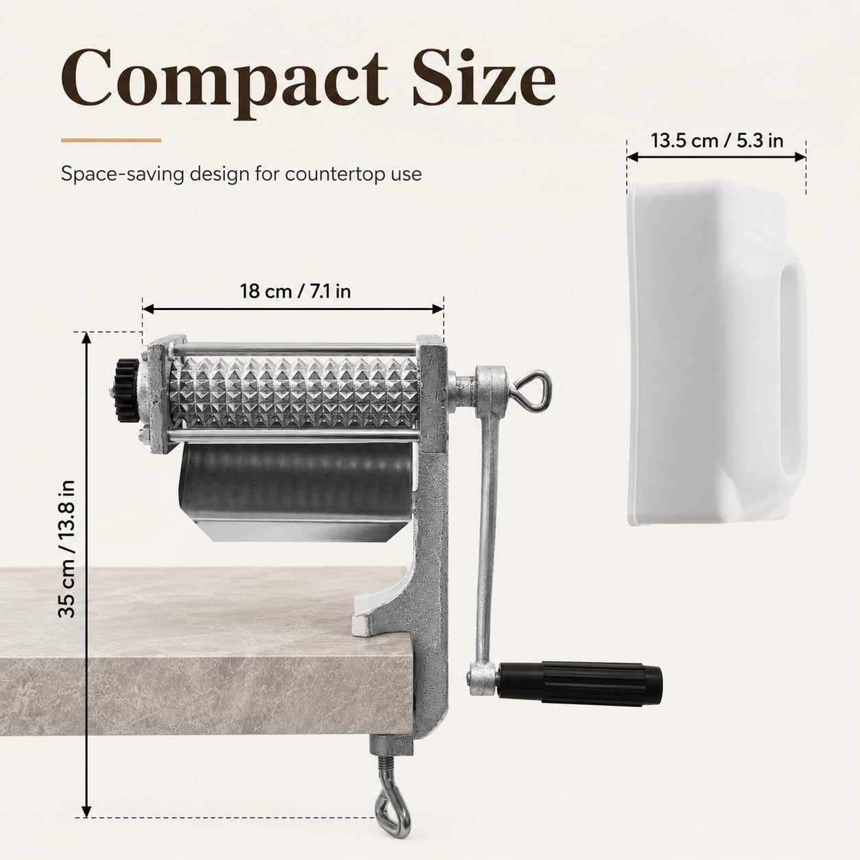 Manual Meat Tenderizer Cuber Tool, Heavy Duty Cast Iron Hand Crank Meat Tenderizer Machine with Protective Cover