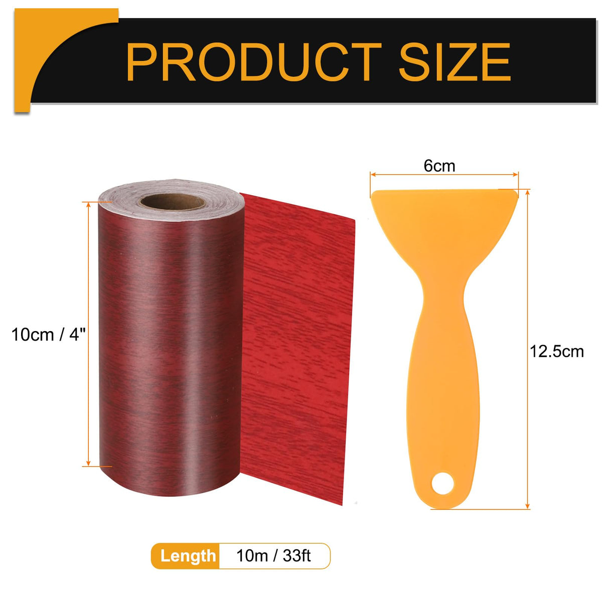 Wood Grain Repair Tape 4" x 33ft Self Adhesive Repair Patch
