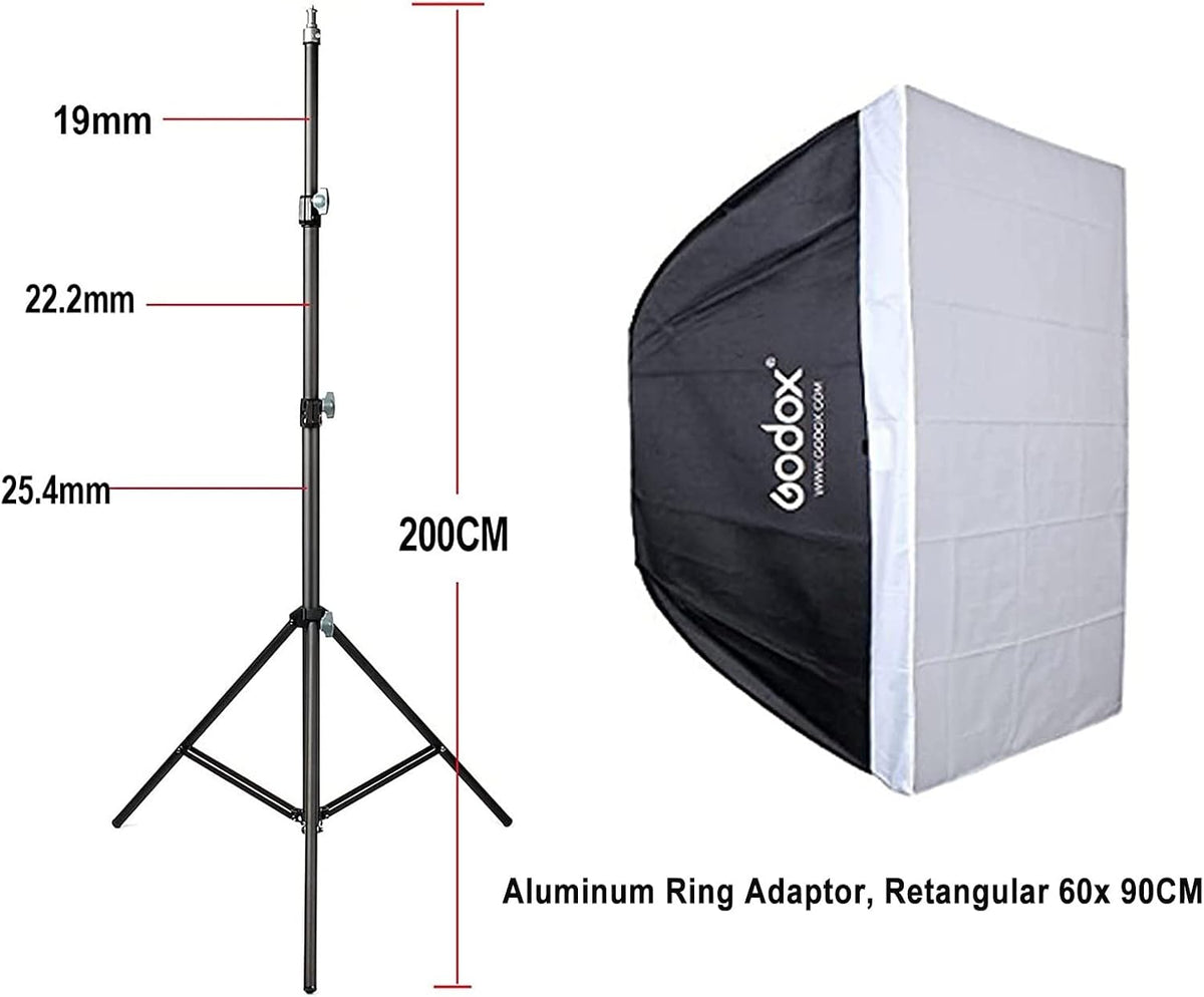 SK400II 2Pcs 800Ws Studio Strobe Flash Monolight Light, Built-in 2.4G Wireless X System, GN65 5600K AC100-120V/60Hz