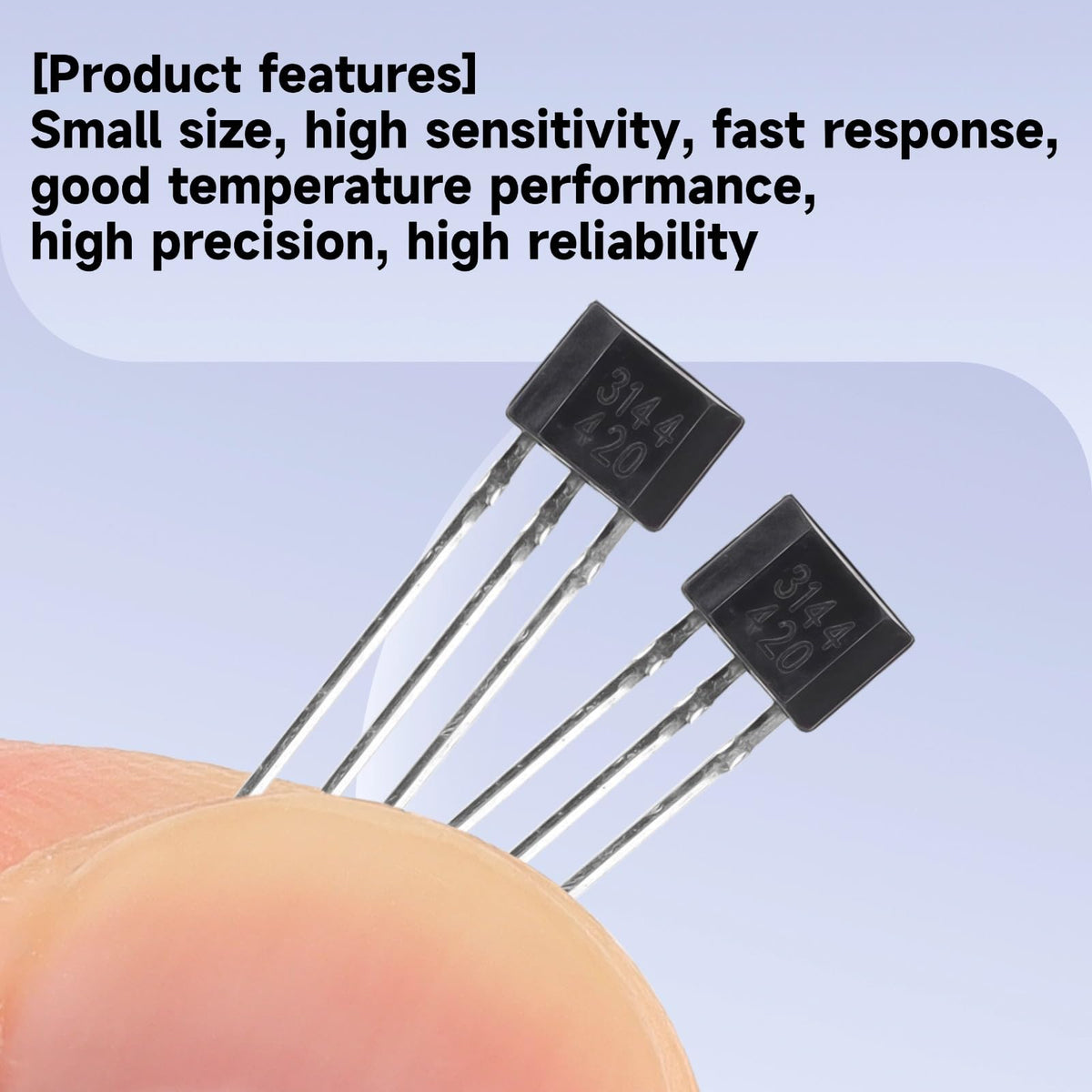 20 Pack A3144 Hall Effect Sensor 3Pins Magnetic Detector for Arduino DC 4V-24V Hall Effect