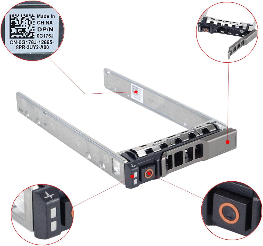 2-Pack Hard Drive Tray Caddy 2.5 SSD Bracket G176J Hard Drive Bracket