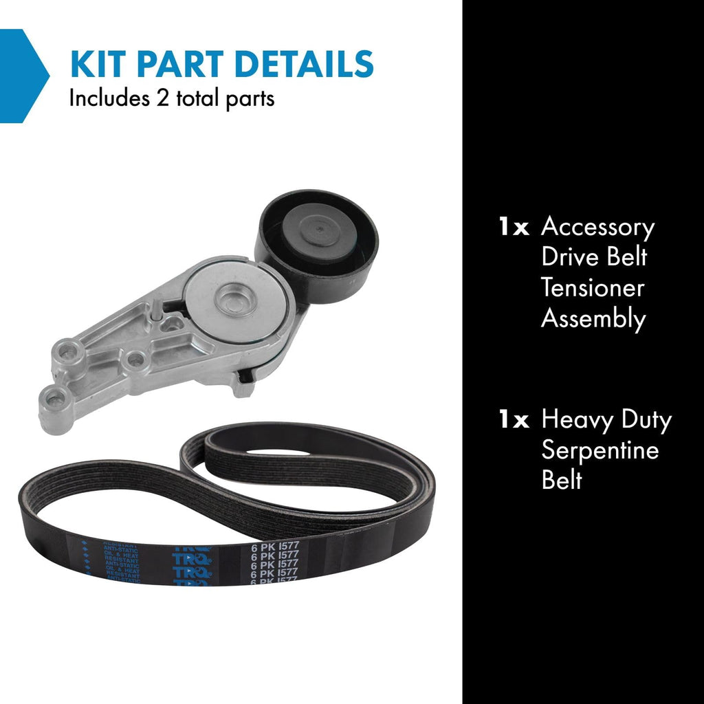TRQ Serpentine Drive Belt Component Kit