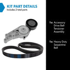 TRQ Serpentine Drive Belt Component Kit