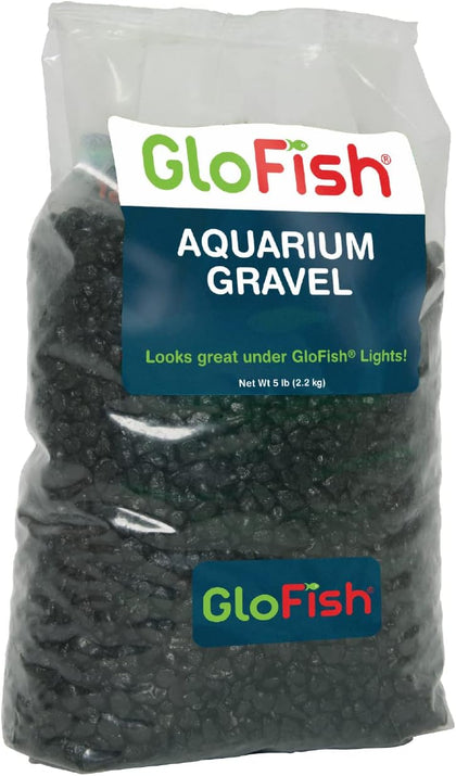 Aquarium Gravel, Solid Black, 5-Pound Bag