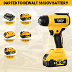 Cordless Heat Gun for Dewalt 20V Battery(NO Battery),350W Fast Heating Soldering Hot Air Gun 1022℉ MAX Temperature