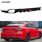 Rear Diffuser with LED Red Brake Lights Compatible with 2022-2026 Honda Civic, MC Style FE180 JDM Rear Bumper Kit Fit