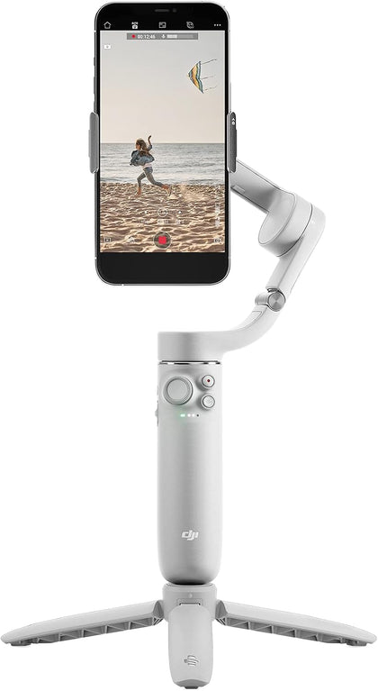 OM 5 Smartphone Gimbal Stabilizer, 3-Axis Phone Gimbal, Built-In Extension Rod, Portable and Foldable, Android and