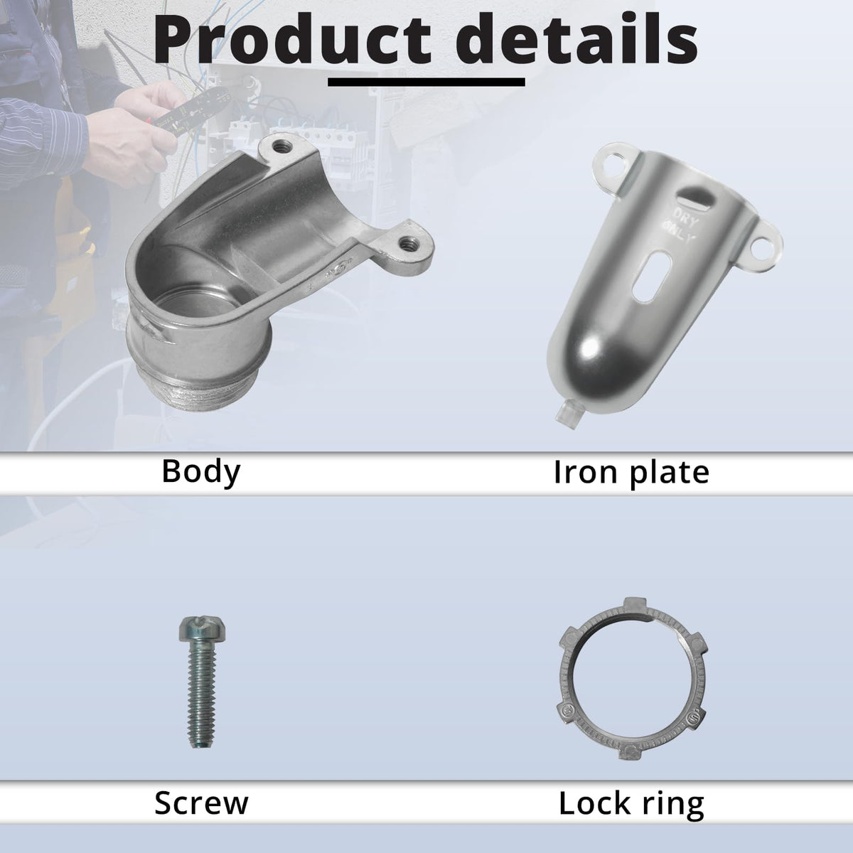 AIRTAK 10 PCS 90° Squeeze Connectors for 1 Inch Flexible Metallic Conduit