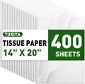 400 PCS White Tissue Paper Bulk,14"x20" Tissue Paper for Gift Bags