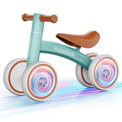 Baby Balance Bike for 1 Year Old Boys Girls, Toddler First Bike with 4 Colorful Lighting Wheels | 10-36 Month Toddler